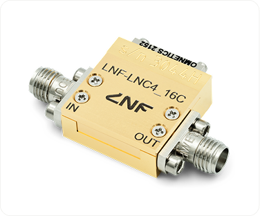 RF coaxial low-noise amplifier (LNA) module with SMA connectors for high-frequency signal amplification